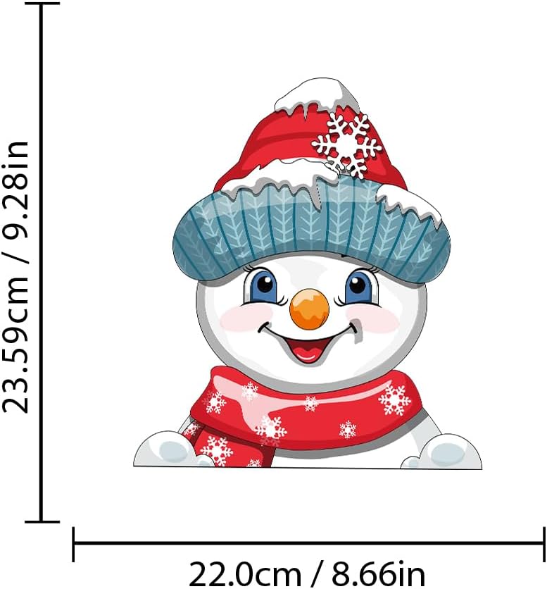 Iprokiu Christmas Toilet Sticker Funny Christmas Santa Claus Snowman Elf Toilet Seat Cover Decoration Waterproof Toilet Seat Lid Decal Bathroom Wall Sticker (Snowman) - Image 4